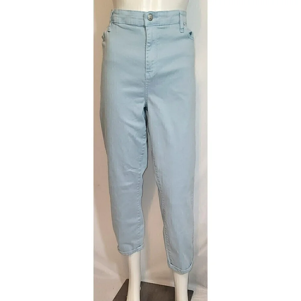Buffalo David Bitton Jeans Fog Blue High Rise Havana Ankle Jeans - Size 16